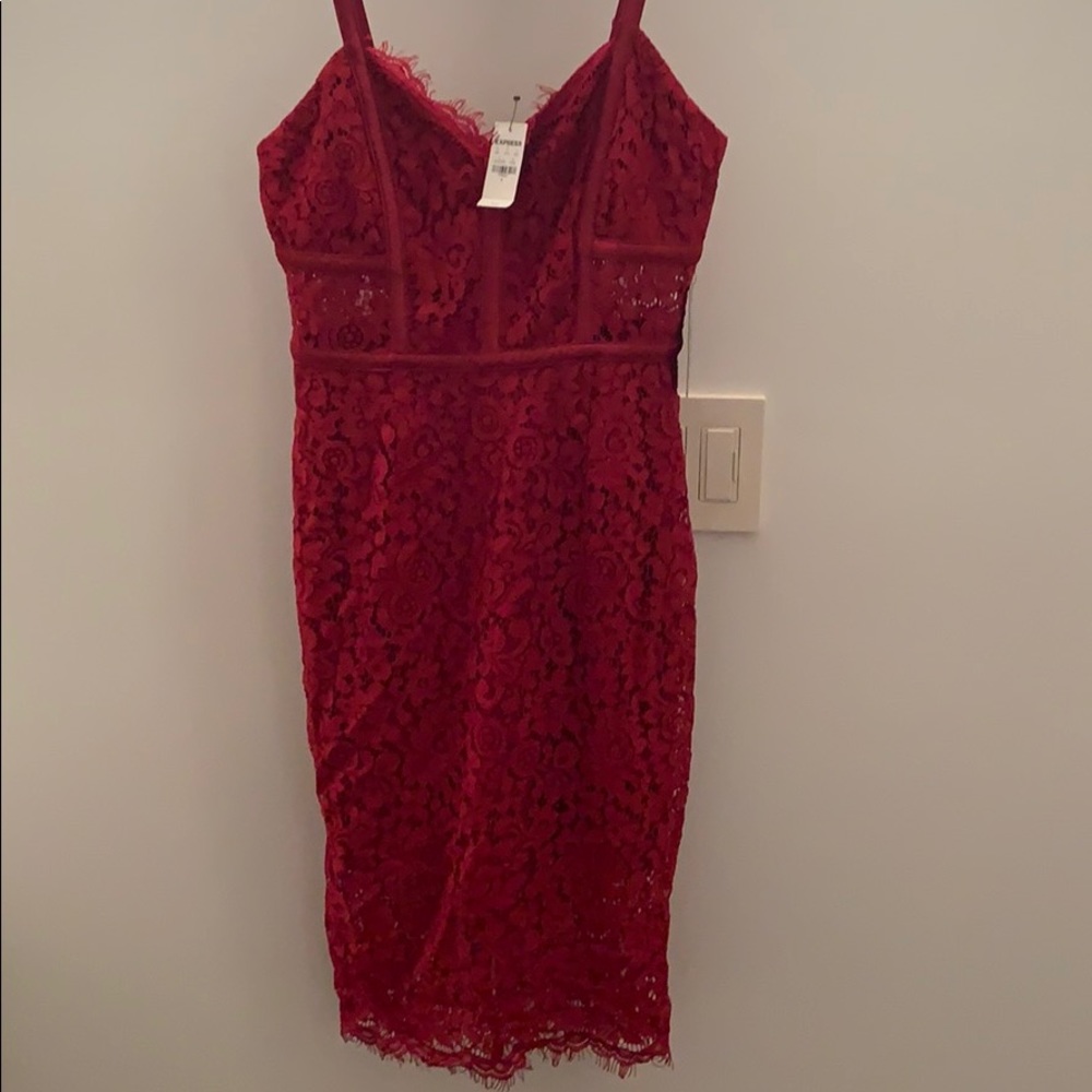 Express Red Lace Dress New with Tags